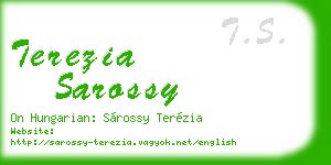 terezia sarossy business card