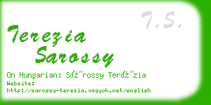 terezia sarossy business card